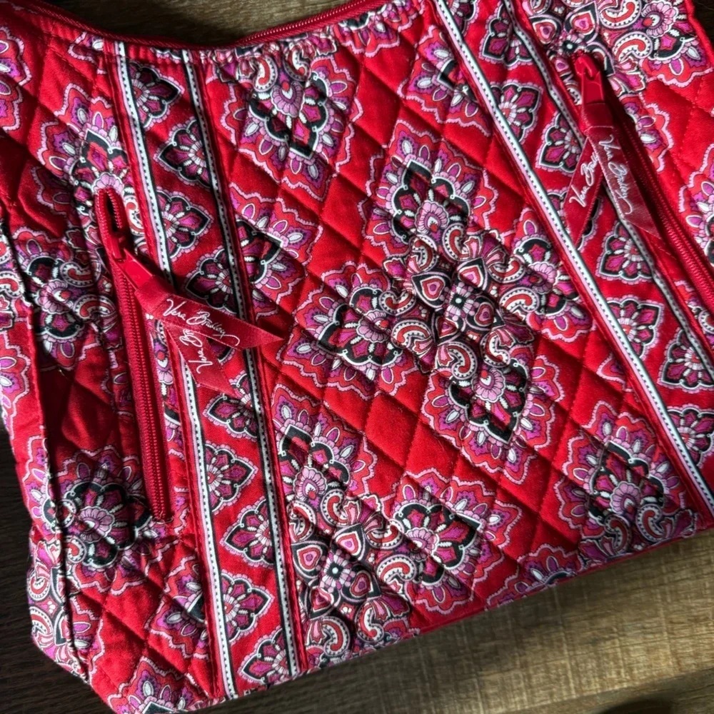 Vera Bradley Quilted Frankly Scarlet Hobo Bag